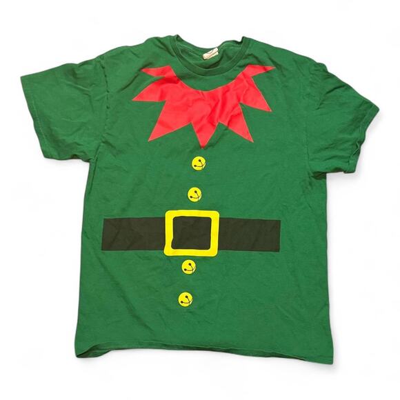 L Fruit of the Loom Tee – Green Elf Costume Graphic - Picture 1 of 5